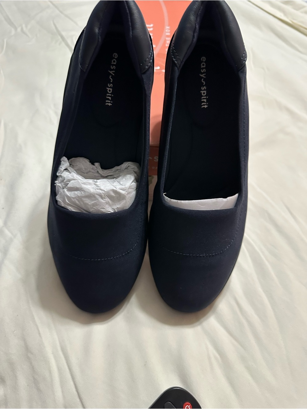 Easy Spirit Navy Slip-On Comfort Flats gift 2 size 9.5 WW